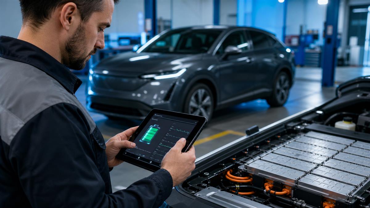 Diagnóstico da saúde da bateria de um carro elétrico usado